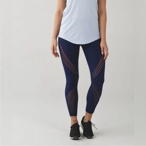 Lululemon High Times Metta High Rise Legging 7/8 Length Pant, Purple, 8